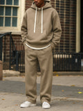 Sporty Loose Fit Hoodie Jogger Pants Set