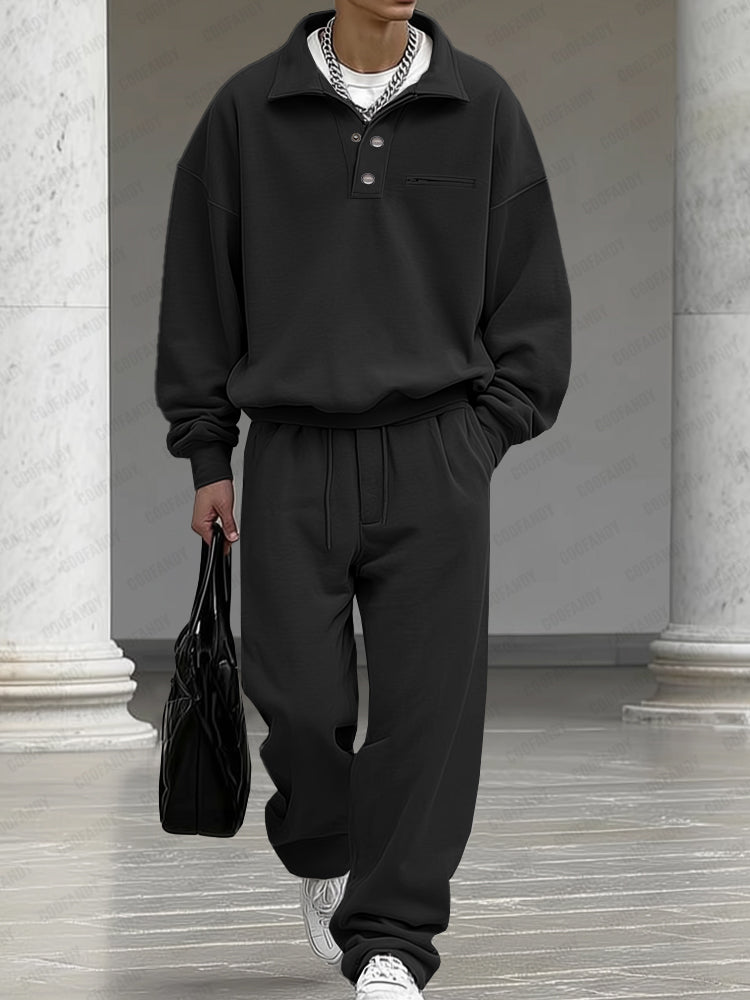 Casual Unrestricted Sweatshirt Pants Set – COOFANDY
