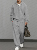 Casual Loose Fit Hooded Sweatsuit Set