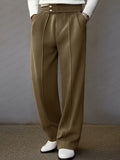 Modern Casual Straight Leg Suit Pants