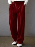 Modern Casual Straight Leg Suit Pants