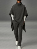 Urban Turtleneck Cloak Cape and Pants Set