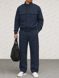Modern Utility Cargo Jacket Pants Set