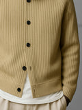 Premium Knit Button Turtleneck Cardigan