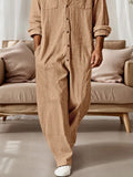 Casual Relaxed Fit 100% Cotton Jumpsuit Jumpsuit coofandy