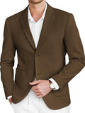 Classic Two Button Tweed Blazer (US Only) Blazer coofandy Brown S