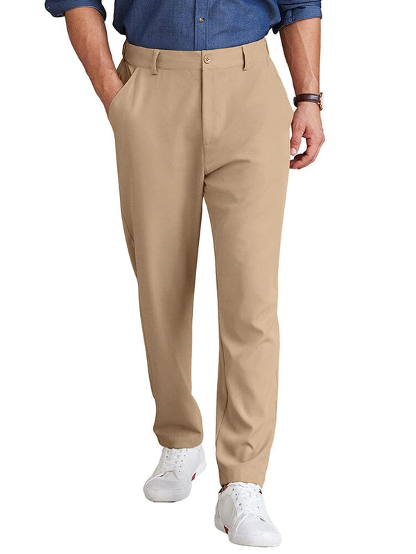 Classic Solid Color Chino Pants (US Only) Pants coofandy Khaki S