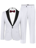 Formal 2-Piece Suit Set (US Only) Blazer coofandy White XS