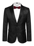 Floral Tuxedo Paisley Suit Jacket (US Only) Blazer coofandy Black S