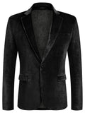 Luxury Velvet Blazer Jacket (US Only) Blazer coofandy Black S