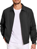 Casual Windproof Bomber Jacket (US Only) Jackets coofandy Black S