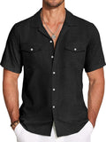Casual Cuban Collar Summer Shirt (US Only) Shirts coofandy Black S