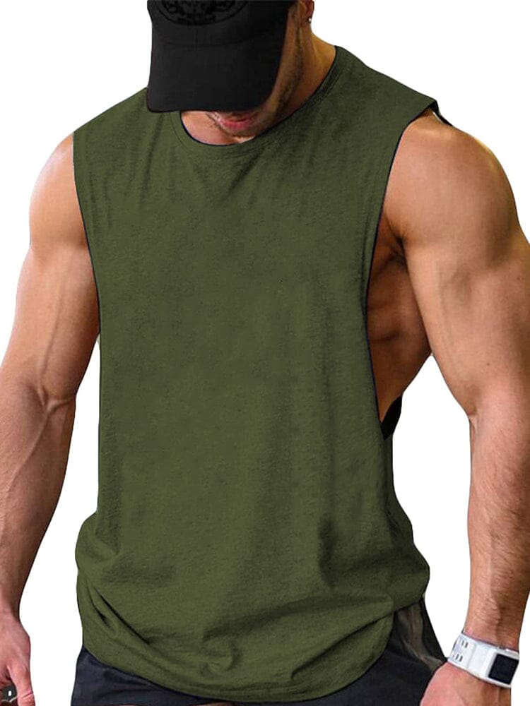 Leisure Workout Muscle Tank Top (US Only) coofandy Army Green S 
