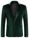 Luxury Velvet Blazer Jacket (US Only) Blazer coofandy Green S