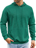 Classic Leisure Waffle Knit Hoodie (US Only) Hoodies coofandy Green S
