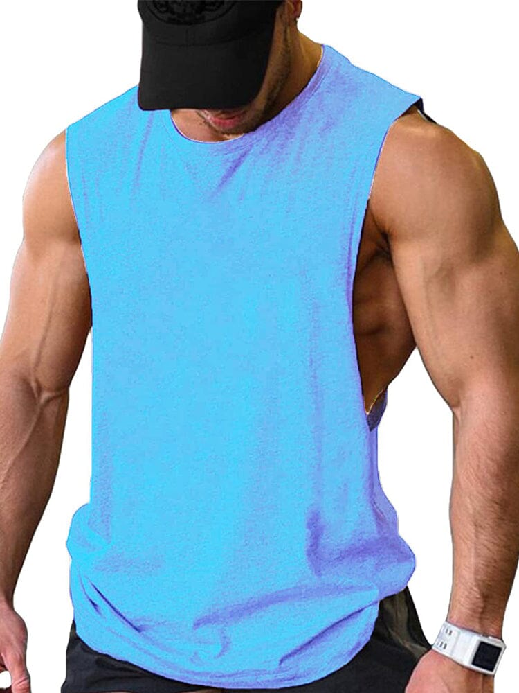 Leisure Workout Muscle Tank Top (US Only) coofandy Sky Blue S 