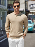 Casual Knit Polo Sweater (US Only) Sweater coofandy