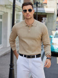 Casual Knit Polo Sweater (US Only) Sweater coofandy