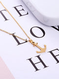 Unique Anchor Pendant with Chain Necklace coofandy