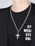 Stylish Crucifix Pendant with Chain Necklace coofandy
