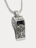 Vintage Whistles Pendant with Chain Necklace coofandy Silver F
