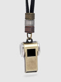 Vintage Whistle Pendant Necklace Necklace coofandystore Leather