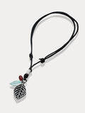 Retro Leaf Pendant Necklace Necklace coofandystore