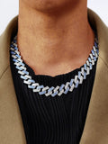 Cuban Link Chain Rhinestone Necklace Necklace coofandy