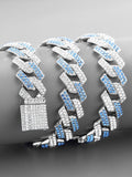 Cuban Link Chain Rhinestone Necklace Necklace coofandy