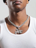 Cuban Link Chain Necklace with Pendant Necklace coofandy