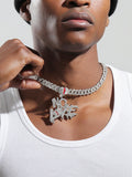 Cuban Link Chain Necklace with Pendant Necklace coofandy