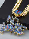 Cuban Link Chain Necklace with Pendant Necklace coofandy