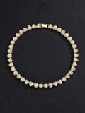 Radiant Hearts Cuba Chain Necklace coofandy Gold One Size (18")