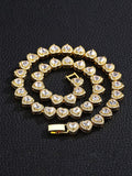 Radiant Hearts Cuba Chain Necklace coofandy