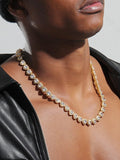 Radiant Hearts Cuba Chain Necklace coofandy