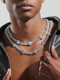 Glamour Hearts Cuba Chain Necklace coofandy