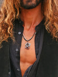 Vintage Cross Layered Pendant Necklace Necklace coofandy