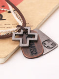 Vintage Cross Layered Pendant Necklace Necklace coofandy
