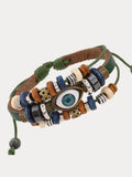 Bohemian Mystical Eye Beaded Bracelet Bracelet coofandy Green One Size (9.84-10.63 in)