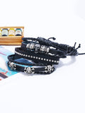 Edgy Skull DIY Bracelet Set Bracelet coofandy Black One Size (9.84-10.63 in)