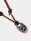 Tribal Swirl Pendant Necklace Necklace coofandy Brown One Size (15.75-16.93in)