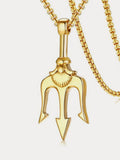 Classic Trident Pendant Necklace Necklace coofandy