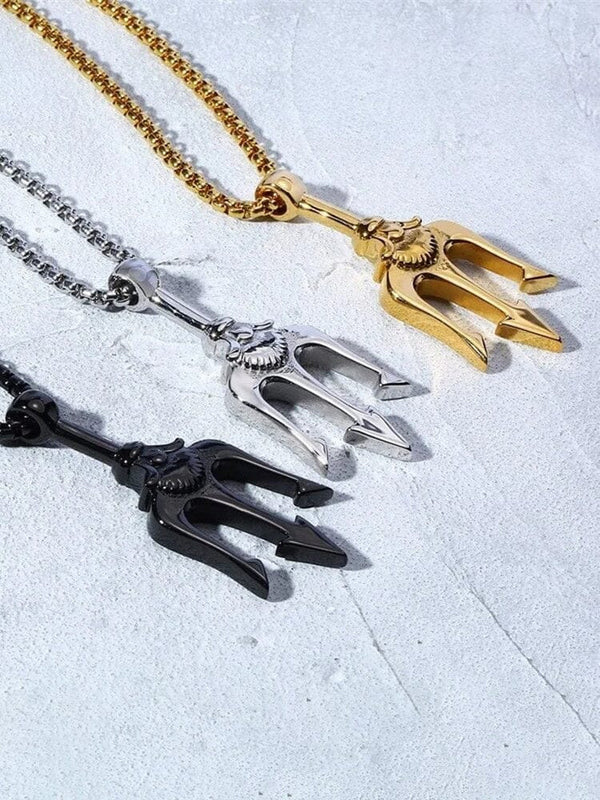 Classic Trident Pendant Necklace Necklace coofandy