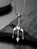 Classic Trident Pendant Necklace Necklace coofandy