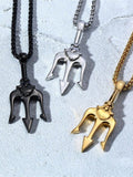 Classic Trident Pendant Necklace Necklace coofandy