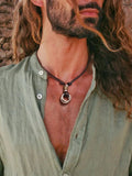 Punk Alloy Leather Pendant Necklace Necklace coofandy