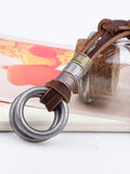 Punk Alloy Leather Pendant Necklace Necklace coofandy
