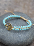 Tree of Life Pendant Woven Bracelet Accessories coofandy PAT14 One Size