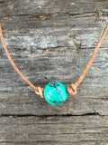 Bohemian Natural Stone Necklace Necklace coofandy Blue Green Stone One Size