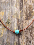 Bohemian Natural Stone Necklace Necklace coofandy Turquoise One Size